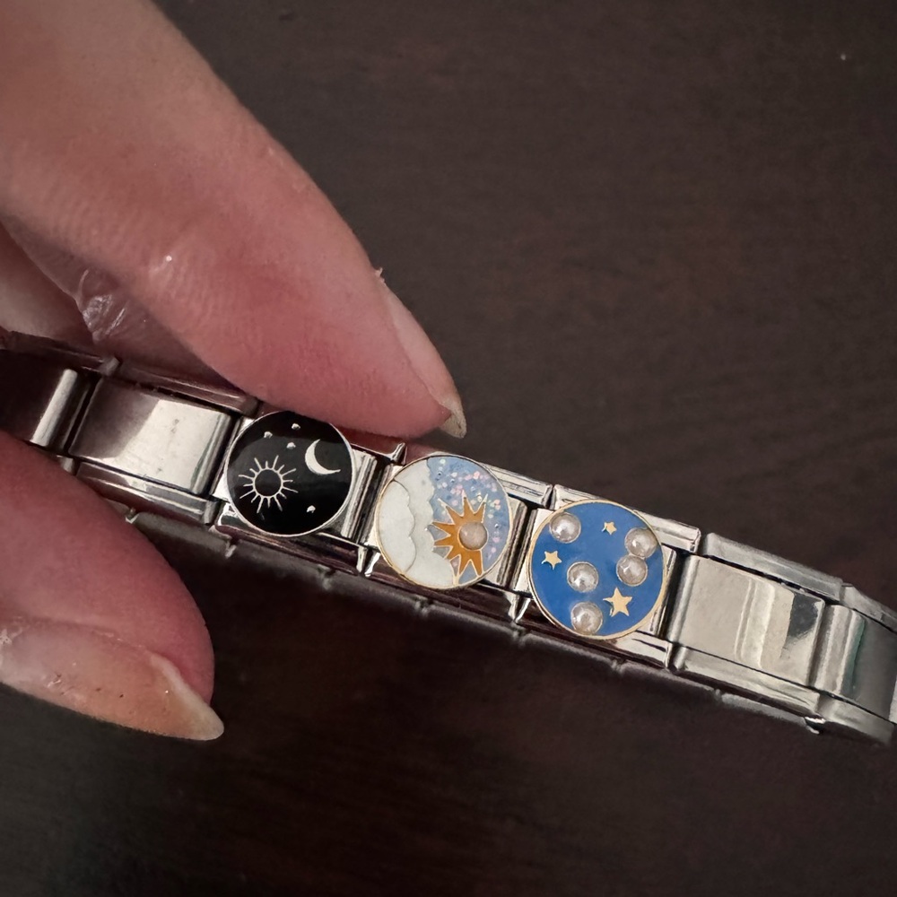 Celestial italian charm bracelet